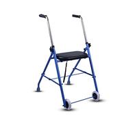 Andador con Ruedas con Asiento, para Personas Mayores Andador Plegable Andador de Aluminio liviano, Ayudas para la Movilidad