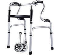 Andador con ruedas de 4 ruedas para rehabilitación, bastón bariátrico vertical plegable para ancianos, rehabilitación de pie