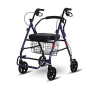 Andador con ruedas de acero con 4 ruedas y brazos ajustables, compatible con andador médico plegable de 300 libras para personas mayores y adultos