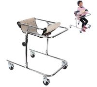 Andador con ruedas de altura ajustable para niños, ligero, plegable, de cuatro ruedas, ayuda de movilidad para parálisis cerebral