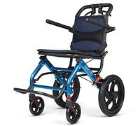 Andador con ruedas de aluminio de lujo, silla de ruedas liviana y fácil de usar, cuatro ruedas, con asiento, andador con ruedas plegable para movilidad tiene ruedas de 16 pulgadas, peso ligero