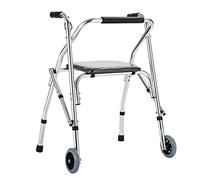 Andador con ruedas de pie con asiento, andador con ruedas grandes para personas mayores con asiento, andador con ruedas plegable, andador con ruedas de movilidad plegable y liviano para personas mayo