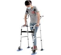 Andador con ruedas de pie Reposabrazos acolchados Andador estándar Ergonómico El peso más liviano y plegable Ayuda para caminar con ruedas Adecuado para personas con movilidad limitada
