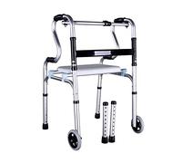 Andador con ruedas de postura vertical, altura ajustable, andador portátil con ruedas y asiento, marco de ayuda de movilidad para personas mayores, para personas con belleza viene