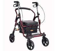 Andador con Ruedas de Servicio Pesado con Asiento y 4 Ruedas, Andador con Ruedas con Asiento Grande para Personas Mayores, Ruedas de 8 Pulgadas, Cesta y Frenos Interesting