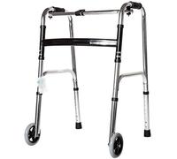 Andador con ruedas delanteras para personas mayores, andador, altura ajustable, ayuda para la movilidad, ayuda plegable de aluminio para personas mayores discapacitadas