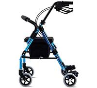 Andador con ruedas estándar para ancianos con asiento y freno de mano, ayuda para caminar, estrella de luz