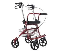 Andador con ruedas estrecho con asiento for personas mayores y espacios pequeños, plegable con cesta de 4 ruedas for personas mayores