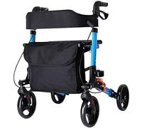 Andador con ruedas for caminar, vertical, ajustable en altura, carrito de supermercado universales, bolsa compras y asiento