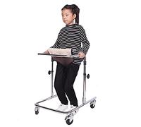 Andador con ruedas for niños con asiento for rehabilitación, ideal for niños con parálisis cerebral y hemiplejia. Andador de pie resistente.(Khaki,S)