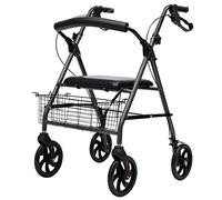 Andador con ruedas ligero, andador de aluminio, carrito multifuncional para ancianos, ayuda para caminar por fracturas de pies (A) (B) Beauty Comes