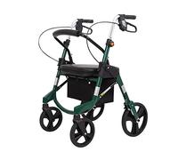 Andador con Ruedas Ligero Andador de Cuatro Ruedas, portátil y Plegable, con Asiento y reposapiés, se Puede Usar para Ir de Compras, Ir de Compras, Ir de Compras