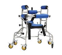 Andador con ruedas ligero, marco para caminar con soporte de axila doble con andador de ajuste con 6 ruedas para entrenamiento de rehabilitación