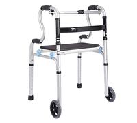 Andador con ruedas, ligero, plegable, ajustable, para discapacitados, ancianos, ayuda para caminar, muletas, pasamanos auxiliar, estrella de luz