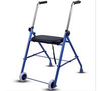 Andador con Ruedas para Caminar, Carro portátil Plegable con Asiento Acolchado, Altura Ajustable de Aluminio, discapacitados/Ancianos, Evita el retroceso Anhelo de