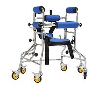 Andador con ruedas para niños, andadores con 6 ruedas y soporte para axilas, reposabrazos, estructura de pie, ayuda para caminar con movilidad