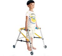 Andador con ruedas para niños con ruedas de 3 pulgadas, ayuda para caminar plegable de altura ajustable para niños/bebés con discapacidad, altura del niño pequeño 110-135 cm Hola