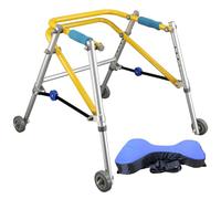 Andador con ruedas para niños, ligero, plegable, de cuatro ruedas, para parálisis cerebral, equipo de movilidad auxiliar