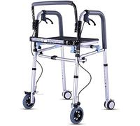Andador con ruedas para personas mayores, andador plegable de aleación de aluminio con ayuda para caminar, andador estándar para personas mayores, pequeño regalo