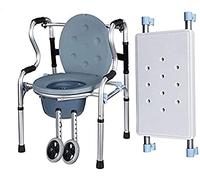 Andador con ruedas para personas mayores y adultos, ayuda para caminar de pie, silla de inodoro que ahorra espacio
