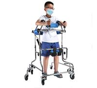 Andador con ruedas para rehabilitación infantil, con asiento acolchado para niños y adolescentes con necesidades especiales, altura ajustable