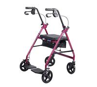 Andador con ruedas plegable Andador con ruedas con asiento y bolsa de almacenamiento, frenos bloqueables, silla de transporte para silla de ruedas para personas mayores - Altura ajustable - Carrito d