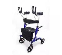 Andador con ruedas plegable Andador con ruedas vertical, andador con andador de pie con soporte para el antebrazo para personas mayores con mango ajustable en altura, carrito para personas mayore