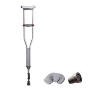 Andador con ruedas plegable, bastón, muleta para personas mayores discapacitadas, axila, muletas dobles individuales, andador antideslizante de aleación de aluminio, Springstyle 2 piezas, Springstyle