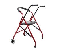 Andador con ruedas plegable con 2 ruedas,Carrito con asiento acolchado,Sillas de transporte rodantes con estructura Zimmer para caminar,Muleta de ayuda a la movilidad para personas mayores discapacit