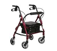 Andador con ruedas plegable de 4 ruedas con piernas y pies incómodos Andadores estándar ajustables en altura Andadores con ruedas para personas mayores