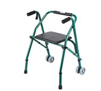Andador con ruedas plegable de aleación de aluminio con asiento y ruedas, ayudas para caminar de movilidad ajustables en altura para personas mayores y rehabilitación