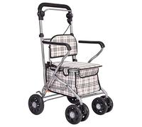 Andador con Ruedas Plegable,Hay Cesta De La Compra,Superficie para Sentarse De 35 Cm De Ancho,Se Puede Usar para Ir De Compras