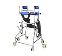 Andador con ruedas plegable ligero con soporte para asiento y bastón, ayuda médica para caminar de altura ajustable para personas mayores