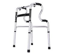 Andador con ruedas plegable liviano, andador vertical con soporte de altura ajustable para personas altas/adultos/ancianos, andador portátil (tamaño: con asiento) Hola