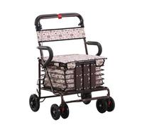 Andador Con Ruedas Portátil Y Liviano De 4 Ruedas Con Canasta De Compras Para Personas Mayores: Andador Con Ruedas Plegable Con Ruedas Resistentes Para Caminar Asistido.