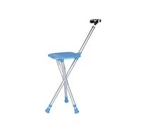 Andador con ruedas Trípode bastón plegable 2 en 1 portátil con asiento adecuado para personas mayores con dificultades de viaje muleta taburete andador Andador rodante de acero