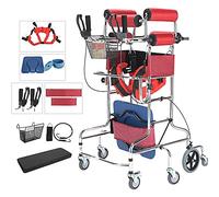 Andador con ruedas vertical Case para personas mayores, andadores médicos con 8 ruedas y asiento, andadores de pie para personas de 5 a 6 pies, ayudas y soportes para estar de pie