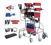 Andador con ruedas vertical Case para personas mayores, andadores médicos con 8 ruedas y asiento, andadores de pie para personas de 5 a 6 pies, ayudas y soportes para estar de pie