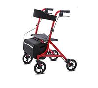 Andador con ruedas vertical con frenos de asiento y apoyabrazos acolchados ajustables Andador con ruedas para personas mayores Capacidad de peso de 330 lb