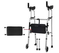 Andador con ruedas vertical para personas mayores, con asiento y 4 ruedas, andador con ruedas plegable portátil para mujeres adultas, altura ajustable (color: estilo2) Hola
