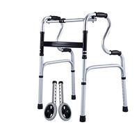 Andador con ruedas Walker Assist Dispositivo de rehabilitación Aleación de aluminio para ancianos Discapacitados Ligero Plegable Bastón Silla andador con asiento Andador rodante de acero