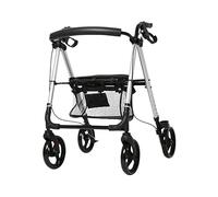 Andador con ruedas y asiento, plegable, de altura ajustable, for personas mayores, con movilidad reducida.