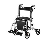 Andador con silla - plateada - 120 kg | Uniprodo