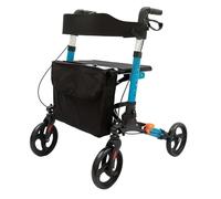 Andador de aleación de aluminio for exteriores for personas mayores, andador plegable for discapacitados, carrito de compras multifuncional de cuatro ruedas con ajuste de altura de 6 velocidades