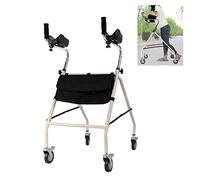 Andador de altura ajustable, ayuda para caminar de pie, entrenador de rehabilitación, capacidad de carga de vehículo auxiliar plegable 220 libras