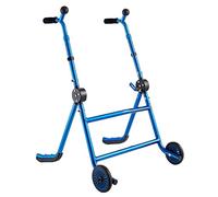 Andador de altura ajustable con 2 ruedas para personas mayores, compacto y portátil, de aluminio, para caminar, ayuda para la movilidad, capacidad de 220 libras