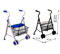 Andador de aluminio 2 ruedas y cesta