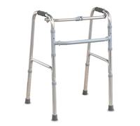 Andador de Aluminio Articulado y Plegable Alma Mobility, Marco para Caminar Médico, Plateado, con Empuñaduras Ergonómicas