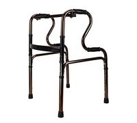 Andador de aluminio ligero y plegable, altura ajustable, color marrón Anhelar