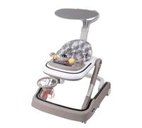 Andador de bebé 5en 1, Andador para bebé con cesta de baloncesto + música + luces, carrito de paseo bebe con centro de juegos, Baby Walker a partir de 6 meses de caqui